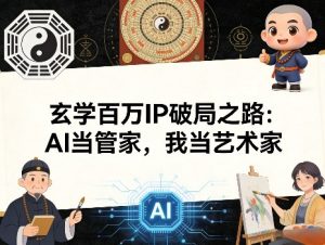玄学百万IP破局之路：AI当管家，我当艺术家-菠萝头