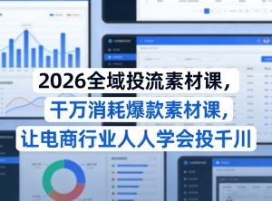 2026全域投流素材课，干万消耗爆款素材课，让电商行业人人学会投千川-菠萝头