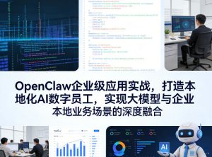 OpenClaw企业级应用实战,打造本地化AI数字员工,实现大模型与企业本地业务场景的深度融合-菠萝头