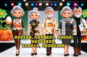 银发养生赛道，AI走秀圈粉百万，粉丝粘性高，轻松实现流量变现，适合新手小白，全套流程玩法解析-菠萝头