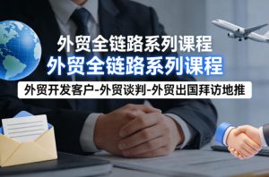 外贸系列课程,外贸开发客户-外贸谈判-外贸出国拜访地推,完成一个外贸链路-菠萝头