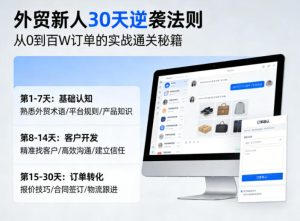 外贸新人30天逆袭法则，教你从0到百W订单的实战通关秘籍-菠萝头