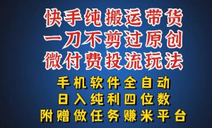 最新黑科技快手搬运带货方法，手机就能操作，轻松带你日入四位数【揭秘】-菠萝头