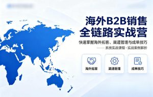 海外B2B销售全链路实战营,快速掌握海外拓客、渠道管理与成单技巧-菠萝头