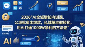 2026AI全域增长内训课，公域批量出爆款，私域精准做转化，用AI打通1000W净利的方法论（更新）-菠萝头