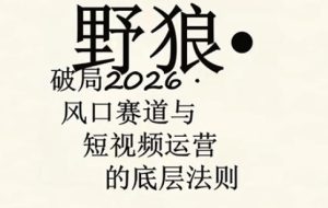 野狼团队·多平台实操运营课，覆盖AI口播、服装、好物、漫剪等热门玩法（更新4月）-菠萝头