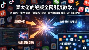 某大佬的绝版全网引流教学，各大热门平台引流+”骚操作”截流+软件黑科技引流+冷门渠道引流等-菠萝头
