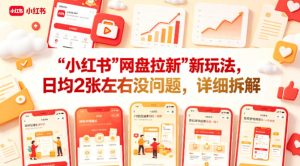 小红书【网盘拉新】新玩法，日均2张左右没问题，详细拆解-菠萝头