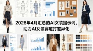 2026年4月汇总的AI女装提示词，助力AI女装赛道打差异化-菠萝头