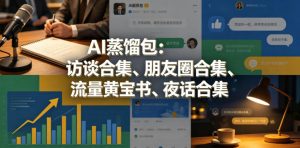 AI蒸馏包：访谈合集、朋友圈合集、流量黄宝书、夜话合集【文档】-菠萝头