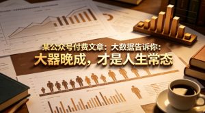 某公众号付费文章：大数据告诉你：大器晚成，才是人生常态-菠萝头