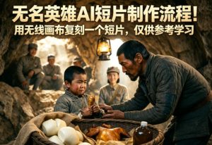无名英雄AI短片制作流程!用无线画布复刻一个短片,仅供参考学习-菠萝头