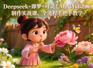 Deepseek+即梦+可灵|AI古诗词动画制作实战课,全流程手把手教学-菠萝头