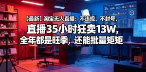 【最新】淘宝无人直播:不违规、不封号,直播35小时狂卖13W,全年都是旺季,还能批量矩阵操作【揭秘】-菠萝头