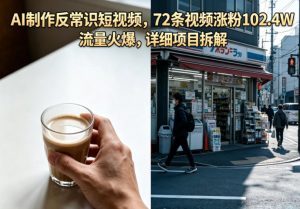 AI制作反常识短视频,72条视频涨粉102.4W,流量火爆,详细项目拆解-菠萝头