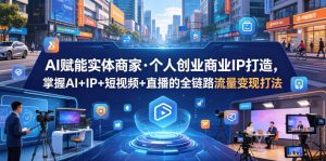 AI赋能实体商家·个人创业商业IP打造,掌握AI+IP+短视频+直播的全链路流量变现打法-菠萝头