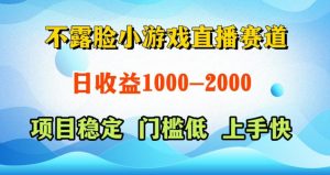 不露脸小游戏直播赛道,日收益500-1k+,可全自动AI玩,可脚本玩,可真人玩,项目稳定,上手快【揭秘】-菠萝头