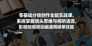 零基础分镜创作全能实战课，系统掌握镜头思维与视听语言，影视短视频动画通用接单技能-菠萝头