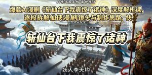 爆款AI漫剧《斩仙台下我震惊了诸神》深度解析课,逐段拆解仙侠漫剧镜头与制作思路,快速复刻爆款创作模式-菠萝头