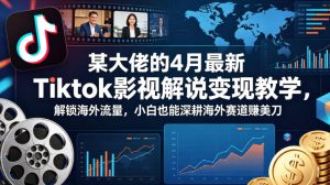 某大佬的4月最新Tiktok影视解说变现教学，解锁海外流量，小白也能深耕海外赛道賺美刀（更新）-菠萝头