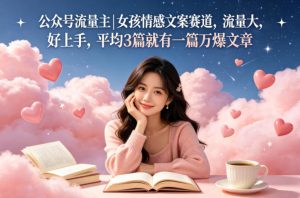 公众号流量主女孩情感文案赛道，流量大，好上手，平均3篇就有一篇万爆文章-菠萝头