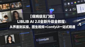【保姆级无门槛】LIBLIB AI 2.0全新升级全教程：从界面到实操，图生视频+ComfyUI一站式精通-菠萝头