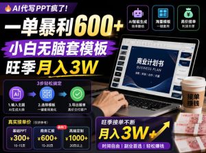 AI代写PPT疯了!一单暴利600+,小白无脑套模板,旺季月入3W,不用苦哈哈引流【揭秘】-菠萝头