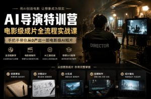 AI导演特训营,电影级成片全流程实战课,手把手带你从0产出一部电影级AI短片-菠萝头