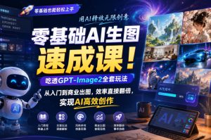 零基础AI生图速成课!吃透GPT-Image2全套玩法,从入门到商业出图,效率直接翻倍,实现AI高效创作-菠萝头