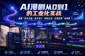 AI漫剧从0到1的工业化实战,覆盖“选本改编—美术资产—视频生成—后期剪辑”全链路(更新6月)-菠萝头