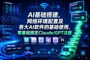 AI基础搭建,网络环境配置及各大AI软件的基础使用,零基础搞定Claude/GPT注册-菠萝头