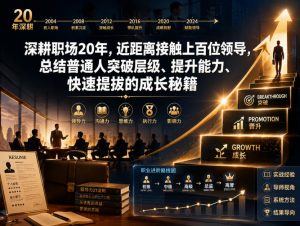 付费文章:深耕职场20年,近距离接触上百位领导,总结普通人突破层级、提升能力、快速提拔的成长秘籍(全网独家干货)-菠萝头