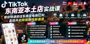 TikTok东南亚本土店实战课，帮你快速抓住东南亚电商红利，高效开启跨境賺钱新通道-菠萝头