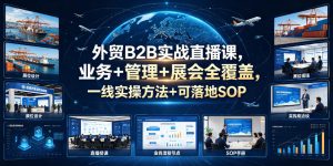 外贸B2B实战直播课,业务+管理+展会全覆盖,一线实操方法+可落地SOP-菠萝头