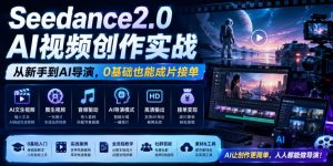 Seedance2.0 AI视频创作实战,从新手到AI导演,0基础也能成片接单变现-菠萝头