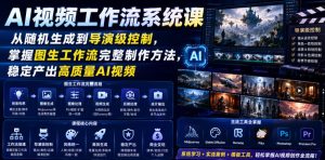 AI视频工作流系统课,从随机生成到导演级控制,掌握图生工作流完整制作方法,稳定产出高质量AI视频-菠萝头