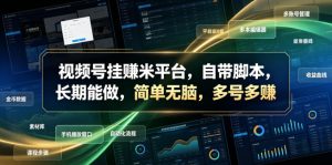 视频号挂賺米平台，自带脚本，长期能做，简单无脑，多号多賺【揭秘】-菠萝头