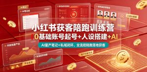 小红书获客陪跑训练营｜0基础账号起号+人设搭建+AI量产笔记+平台变现+私域闭环，全流程陪跑落地获客-菠萝头