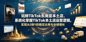 玩转TikTok东南亚本土店，系统化掌握TikTok本土店运营逻辑，实现从0到1的稳定出单与业绩增长-菠萝头