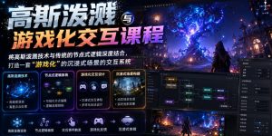 高斯泼溅与游戏化交互课程，将高斯泼溅技术与传统的节点式逻辑深度结合，打造一套“游戏化”的沉浸式场景的交互系统-菠萝头