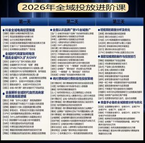 千川扫地僧2026抖音全域投放进阶课，少走弯路·快速起量·掌控增长，6月12-14号杭州线下课（更新）-菠萝头