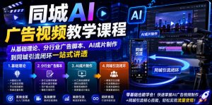 同城AI广告视频教学课程,从基础理论、分行业广告脚本、AI成片制作到同城引流闭环一站式讲透-菠萝头