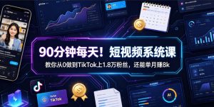 90分钟每天!短视频系统课教你从0做到TikTok上1.8万粉丝,还能单月賺8k【原创双语字幕】-菠萝头
