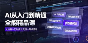 AI从入门到精通全能精品课|AI工具实操+爆款视频制作+剪辑特效+自媒体起号变现+职场高效赋能全教程-菠萝头
