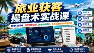旅业获客操盘术实战课｜精准引流落地、信任成交破局、账号守盘迭代、旅游行业业绩突围全攻略-菠萝头