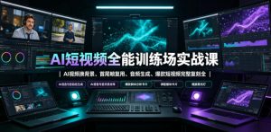 AI短视频全能训练场实战课|AI视频换背景、首尾帧复用、音频生成、爆款短视频完整复刻全套实操教学-菠萝头