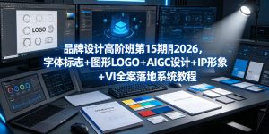品牌设计高阶班第15期2026,字体标志+图形LOGO+AIGC设计+IP形象+VI全案落地系统教程-菠萝头