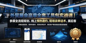 外贸展会赢单全套工具包实战课|参展全流程规划、线上预热邀约、现场谈单话术、展后客户跟进复盘完整落地教程-菠萝头