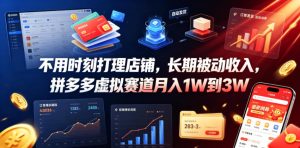 不用时刻打理店铺,长期被动收入,拼多多虚拟赛道月入1W到3W【揭秘】-菠萝头