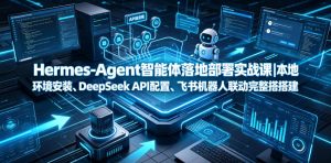 Hermes-Agent智能体落地部署实战课|本地环境安装、DeepSeek API配置、飞书机器人联动完整搭建教程-菠萝头